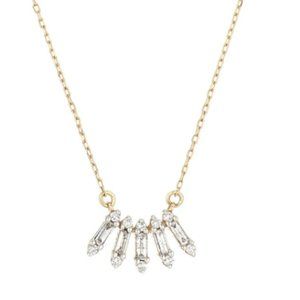 Adina Reyter Stack Baguette Curve Necklace